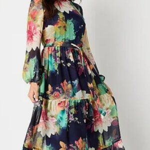 Melonie T Women's Long Sleeve Floral Dress NWT size 12